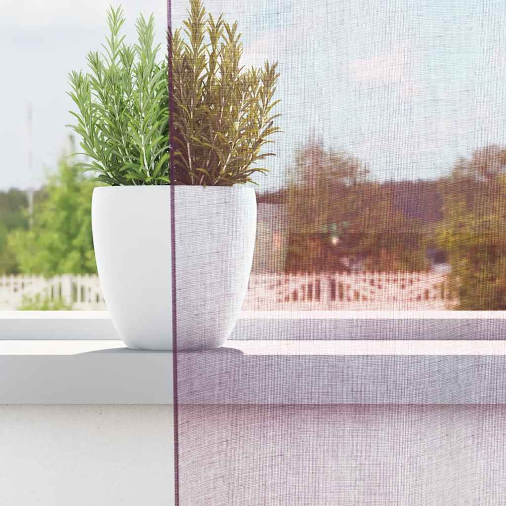 Vidaxx Gardinen Voile mit Schlaufen 2 Stück 140x225 cm Lila