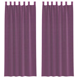 Vidaxx Vorhänge mit Schlaufen 2 Stück 140x260 cm lila - afbeelding 2