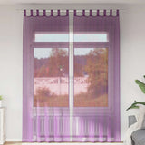 Vidaxx Vorhänge mit Schlaufen 2 Stück 140x260 cm lila - afbeelding 1