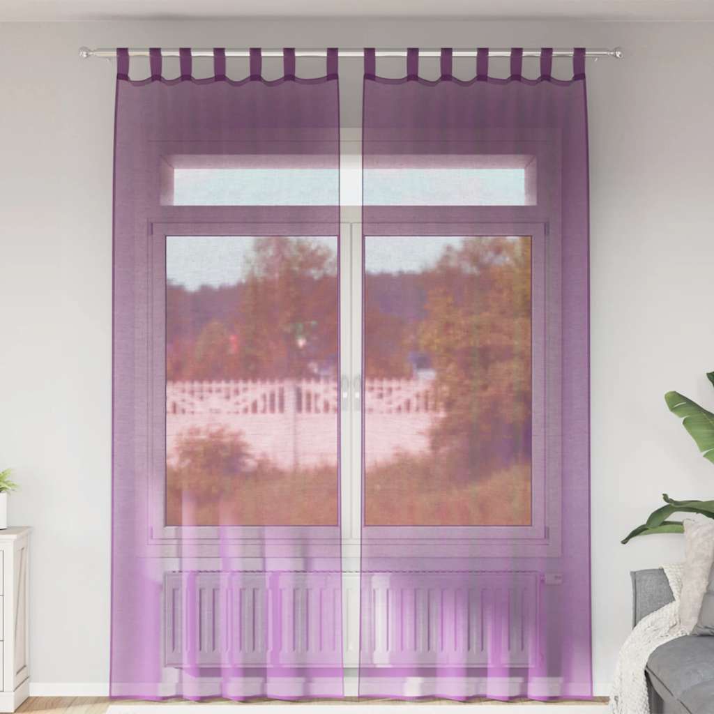 Vidaxx Vorhänge mit Schlaufen 2 Stück 140x260 cm lila