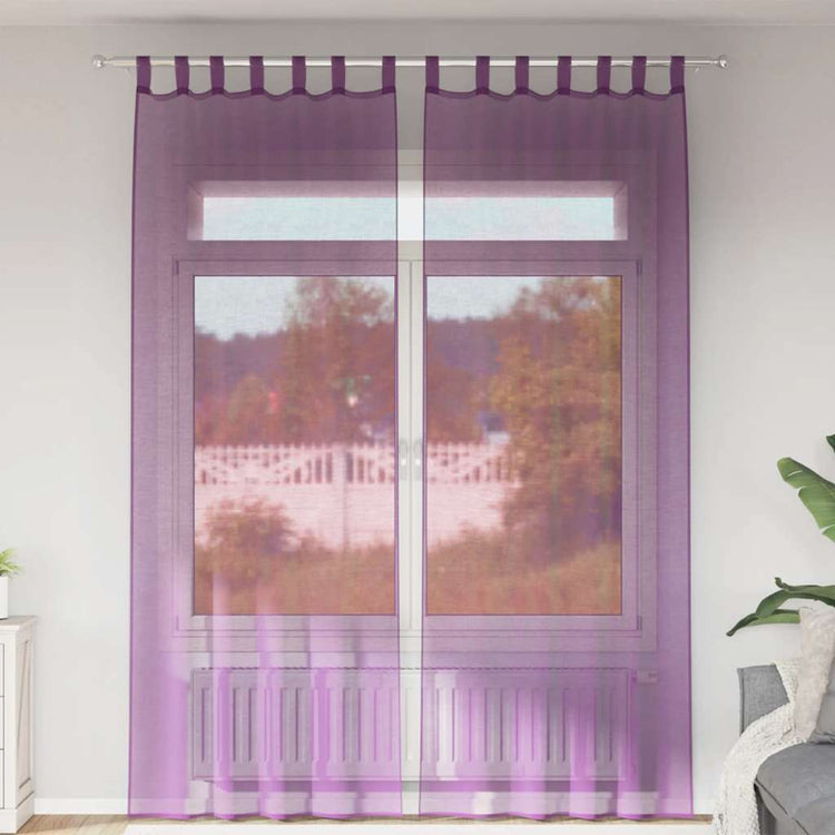 Vidaxx Vorhänge mit Schlaufen 2 Stück 140x260 cm lila