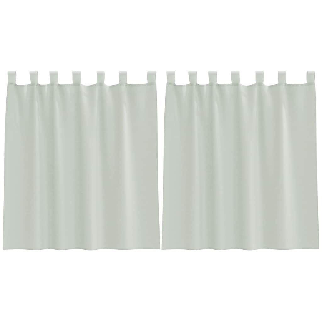 Vidaxx Gardinen Voile mit Schlaufen 2 Stück 140x140 cm hellgrau