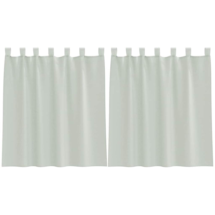 Vidaxx Gardinen Voile mit Schlaufen 2 Stück 140x140 cm hellgrau