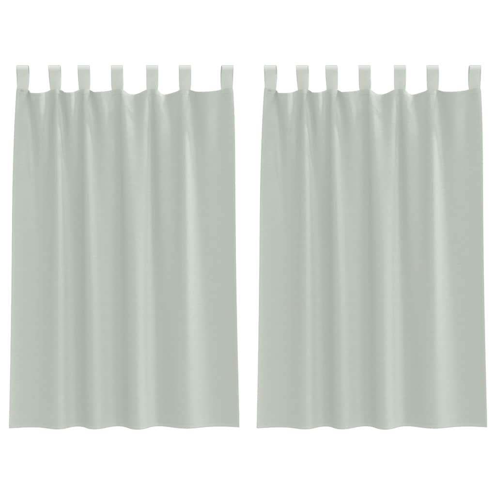 Vidaxx Gardinen Voile mit Schlaufen 2 Stück 140x175 cm hellgrau