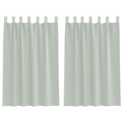 Vidaxx Gardinen Voile mit Schlaufen 2 Stück 140x175 cm hellgrau