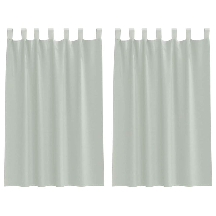 Vidaxx Gardinen Voile mit Schlaufen 2 Stück 140x175 cm hellgrau