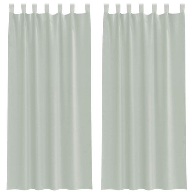Vidaxx Gardinen Voile mit Schlaufen 2 Stk. 140x225 cm Hellgrau