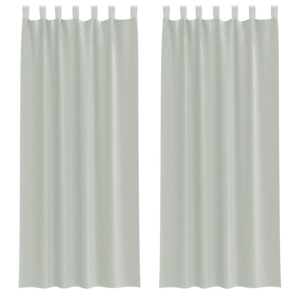 Vidaxx Gardinen Voile mit Schlaufen 2 Stk. 140x260 cm Hellgrau