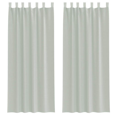 Vidaxx Gardinen Voile mit Schlaufen 2 Stk. 140x260 cm Hellgrau