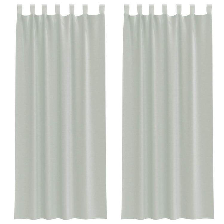 Vidaxx Gardinen Voile mit Schlaufen 2 Stk. 140x260 cm Hellgrau