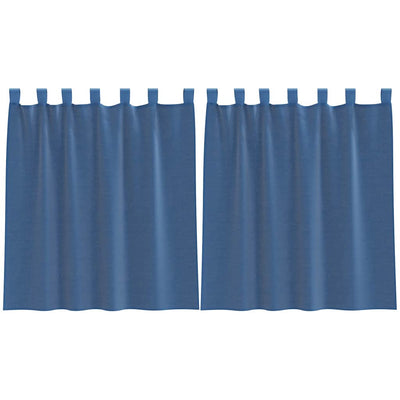 Vidaxx Gardinen Voile mit Schlaufen 2 Stück 140x140 cm Königsblau