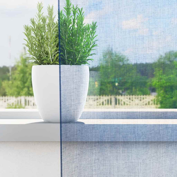 Vidaxx Gardinen Voile mit Schlaufen 2 Stück 140x140 cm Königsblau