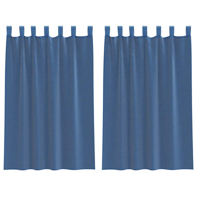 Vidaxx Gardinen Voile mit Schlaufen 2 Stück 140x175 cm Königsblau