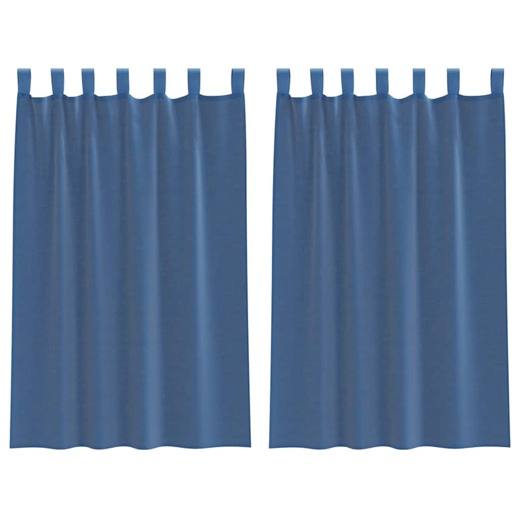 Vidaxx Gardinen Voile mit Schlaufen 2 Stück 140x175 cm Königsblau