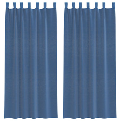 Vidaxx Gardinen Voile mit Schlaufen 2 Stück 140x225 cm Königsblau