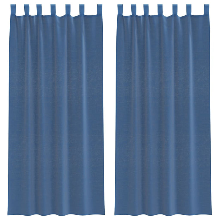 Vidaxx Gardinen Voile mit Schlaufen 2 Stück 140x225 cm Königsblau