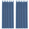 Vidaxx Gardinen Voile mit Schlaufen 2 Stück 140x260 cm Königsblau