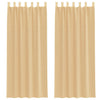 Vidaxx Voile-Vorhänge mit Schlaufen 2 Stück 140x260 cm Sand