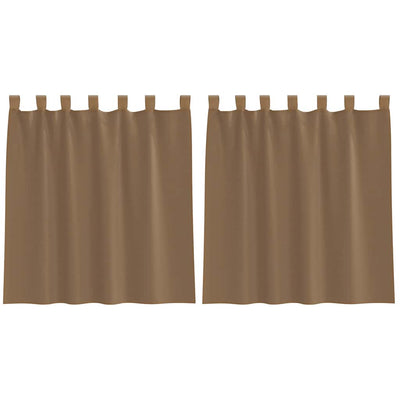 Vidaxx Gardinen Voile mit Schlaufen 2 Stück 140x140 cm Hellbraun