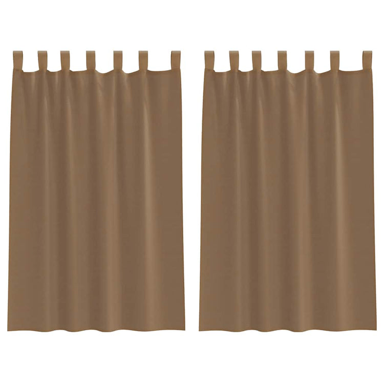 Vidaxx Gardinen Voile mit Schlaufen 2 Stück 140x175 cm hellbraun