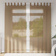 Vidaxx Gardinen Voile mit Schlaufen 2 Stück 140x225 cm Hellbraun