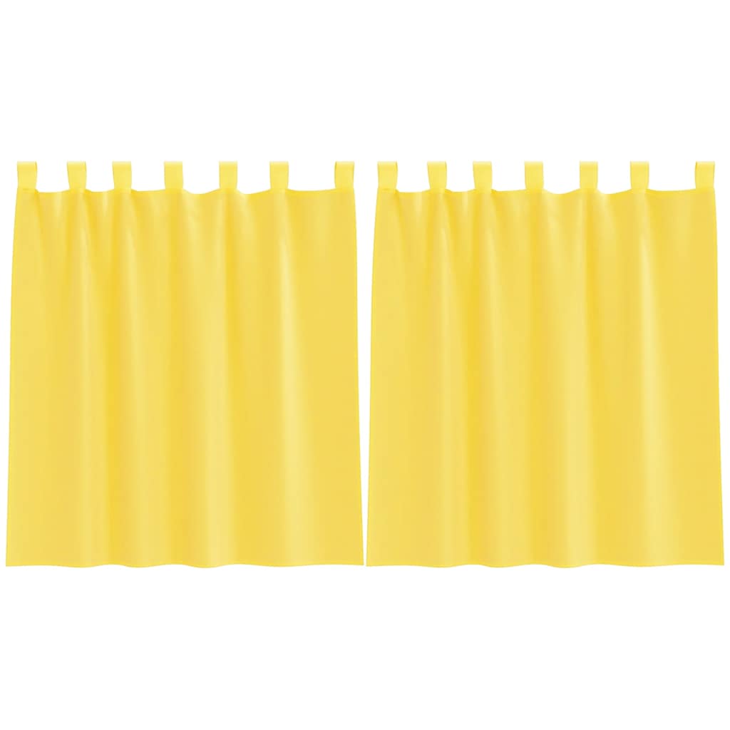 Vidaxx Gardinen Voile mit Schlaufen 2 Stück 140x140 cm Gelb