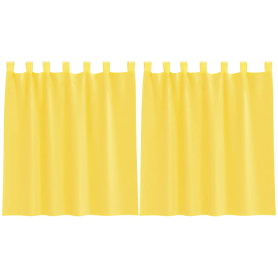 Vidaxx Gardinen Voile mit Schlaufen 2 Stück 140x140 cm Gelb