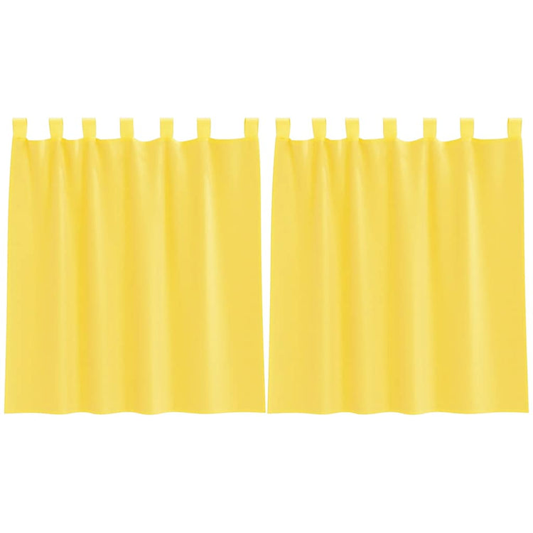Vidaxx Gardinen Voile mit Schlaufen 2 Stück 140x140 cm Gelb