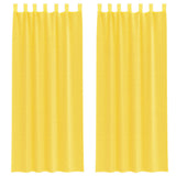 Vidaxx Vorhänge mit Schlaufen 2 Stück 140x260 cm gelb - afbeelding 2