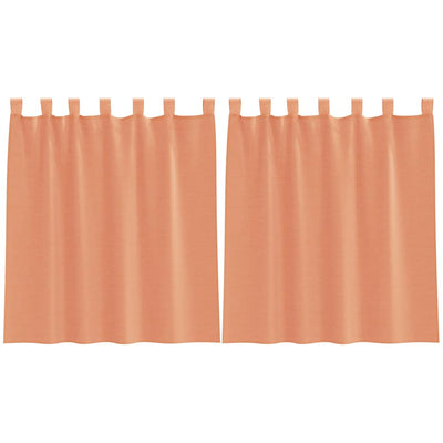 VidaXL Voile-Vorhänge mit Schlaufen, 2 Stück, Terrakotta, 140 x 140 cm