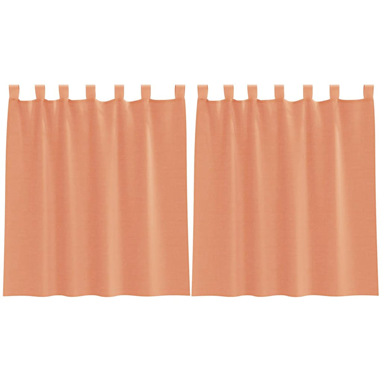 VidaXL Voile-Vorhänge mit Schlaufen, 2 Stück, Terrakotta, 140 x 140 cm