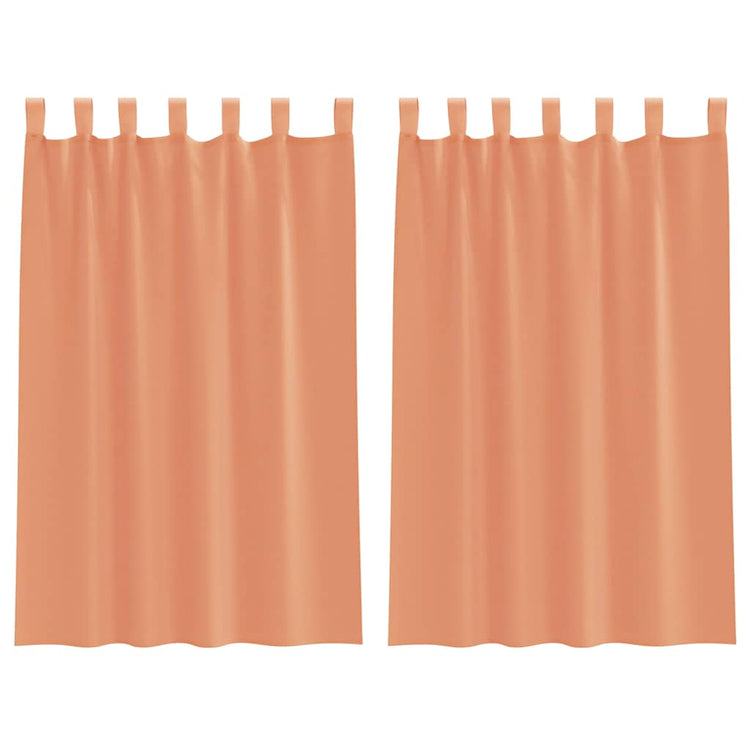 Vidaxx Gardinen Voile mit Schlaufen 2 Stück Terrakotta 140x175 cm