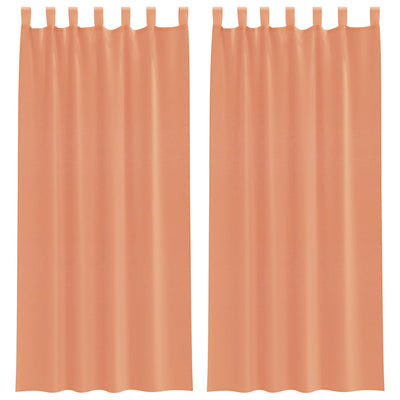 Vidaxx Gardinen Voile mit Schlaufen 2 Stück Terrakotta 140x225 cm