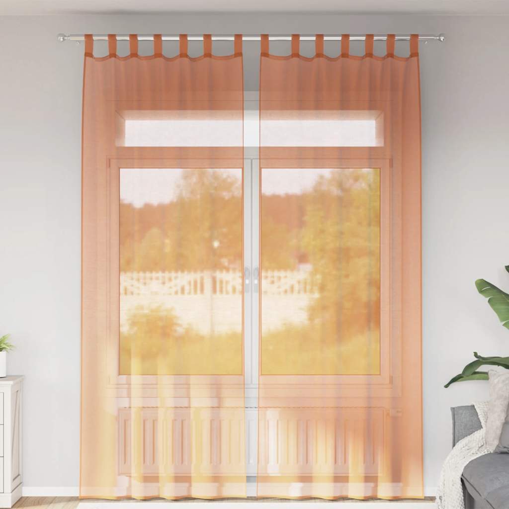 Vidaxx Vorhänge mit Schlaufen 2 Stück Terrakotta 140x260 cm
