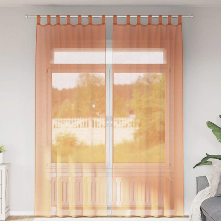Vidaxx Vorhänge mit Schlaufen 2 Stück Terrakotta 140x260 cm