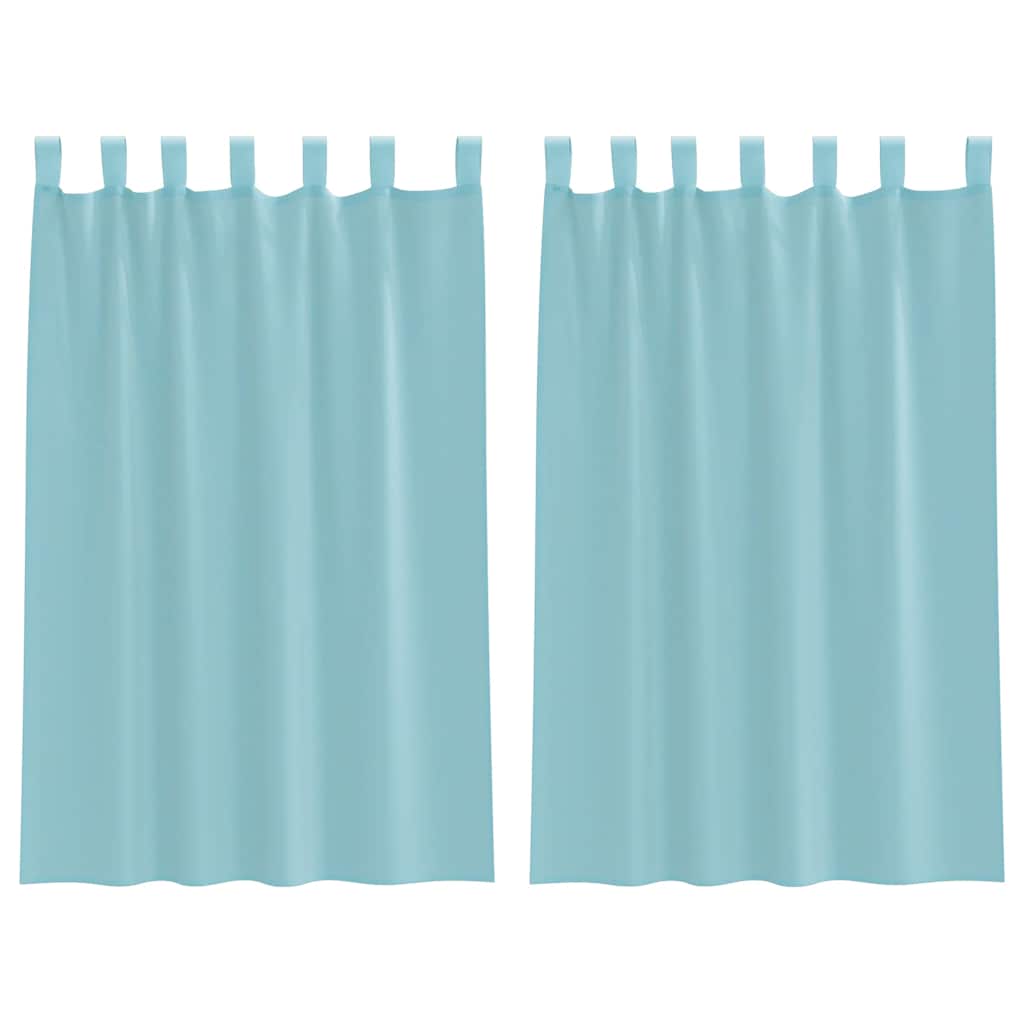 Vidaxx Gardinen Voile mit Schlaufen 2 Stück 140x175 cm Türkis