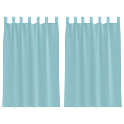 Vidaxx Gardinen Voile mit Schlaufen 2 Stück 140x175 cm Türkis