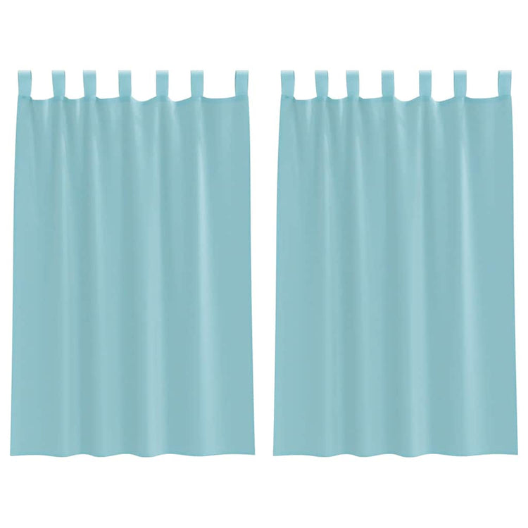 Vidaxx Gardinen Voile mit Schlaufen 2 Stück 140x175 cm Türkis