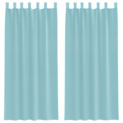 Vidaxx Gardinen Voile mit Schlaufen 2 Stück 140x245 cm Türkis