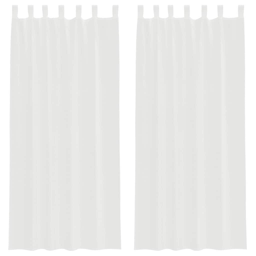 Vidaxx Voile-Vorhänge mit Schlaufen 2 Stück 140x225 cm weiß