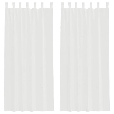 Vidaxx Voile-Vorhänge mit Schlaufen 2 Stück 140x225 cm weiß