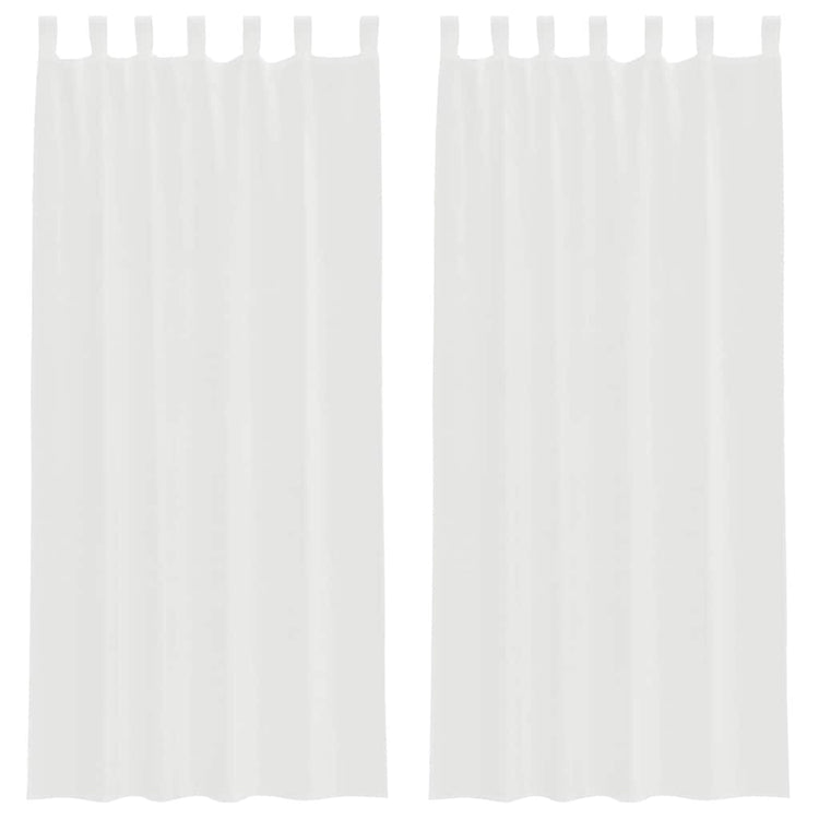 Vidaxx Voile-Vorhänge mit Schlaufen 2 Stück 140x225 cm weiß