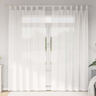 Vidaxx Voile-Vorhänge mit Schlaufen 2 Stück 140x225 cm weiß