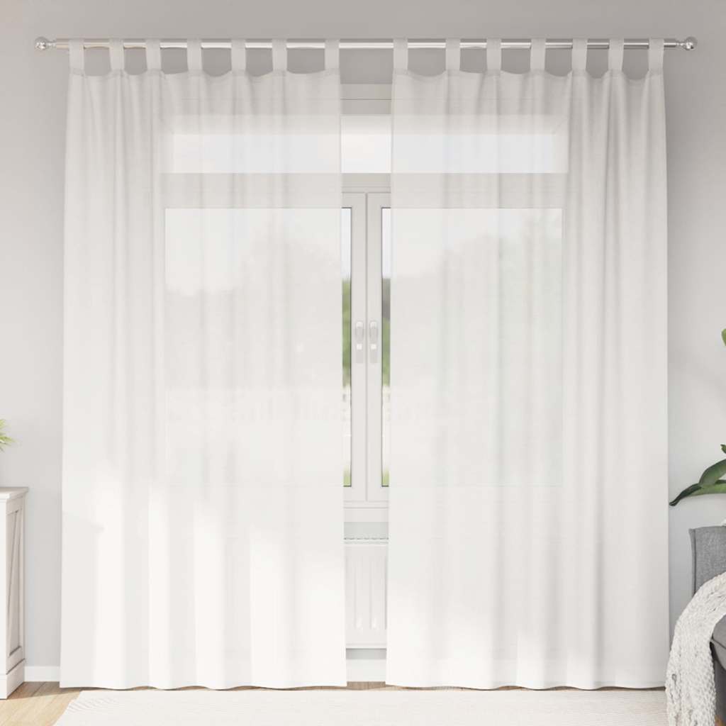 Vidaxx Vorhänge mit Schlaufen 2 Stück 140x245 cm weiß