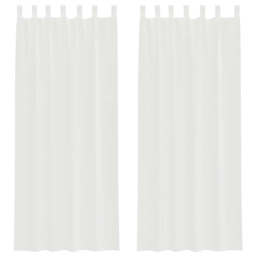 Vidaxx Vorhänge mit Schlaufen 2 Stück 140x260 cm weiß
