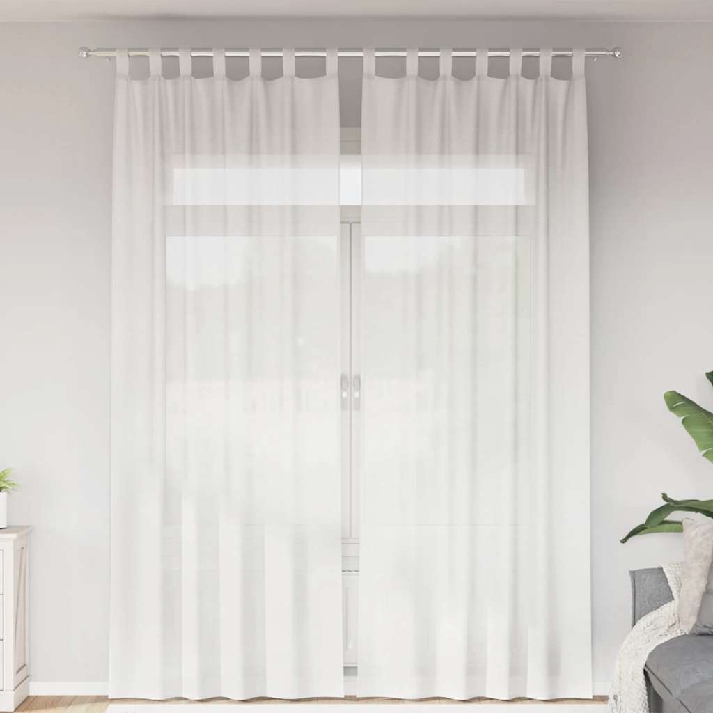 Vidaxx Vorhänge mit Schlaufen 2 Stück 140x260 cm weiß
