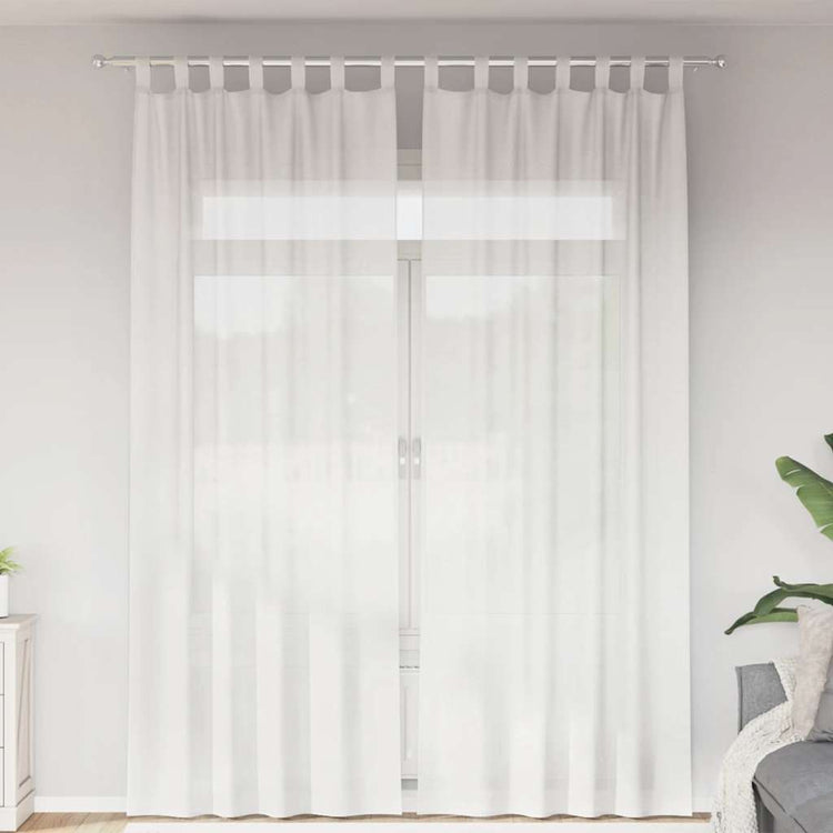 Vidaxx Vorhänge mit Schlaufen 2 Stück 140x260 cm weiß
