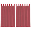 Vidaxx Gardinen Voile mit Schlaufen 2 Stück 140x175 cm weinrot