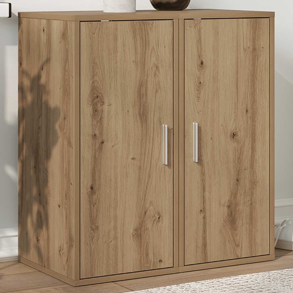 Vidaxl -Schuhschränke 2 PCs 32x35x70 cm verarbeitete Holzhandwerker -Eiche