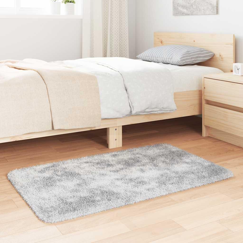 Vidaxx Hochflorteppich Navarra 60x100 cm Polyester Silbergrau